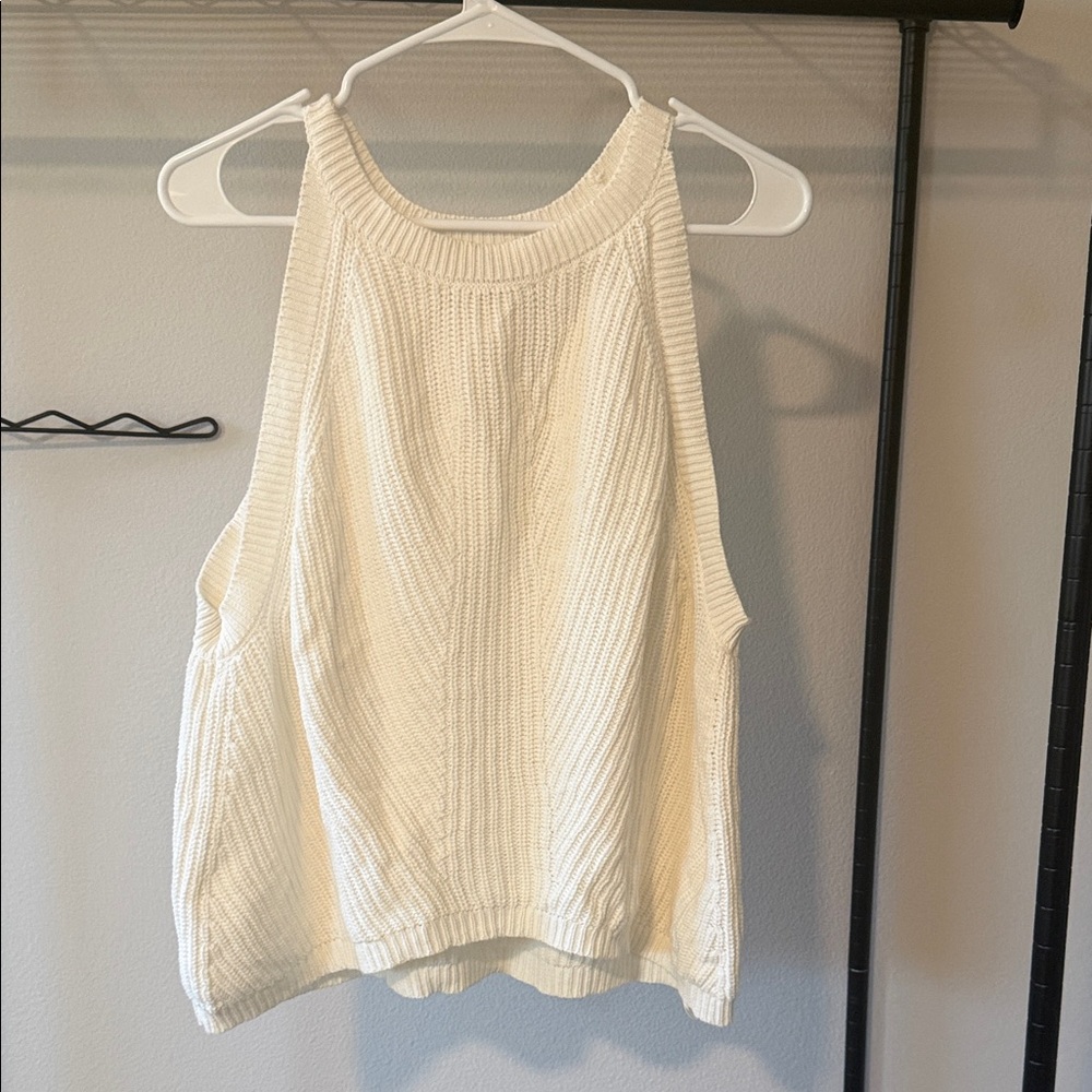 Vince Camuto Cream Knit Tank Top